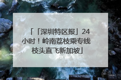「深圳特区报」24小时！岭南荔枝乘专线 枝头直飞新加坡