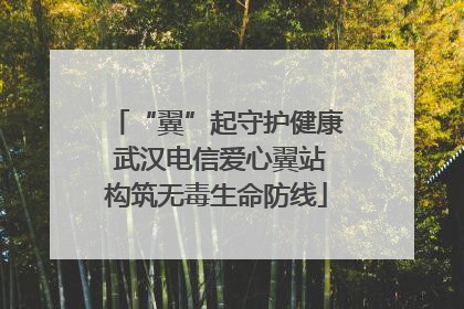 “翼”起守护健康 武汉电信爱心翼站构筑无毒生命防线