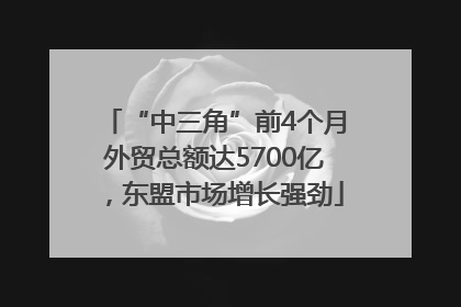 “中三角”前4个月外贸总额达5700亿，东盟市场增长强劲