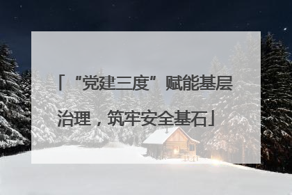 “党建三度”赋能基层治理，筑牢安全基石