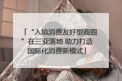“入境消费友好型商圈”在三亚落地 助力打造国际化消费新模式