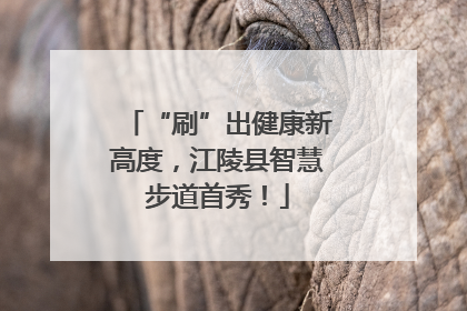 “刷”出健康新高度，江陵县智慧步道首秀！