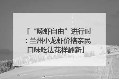 “嗦虾自由”进行时：兰州小龙虾价格亲民口味吃法花样翻新