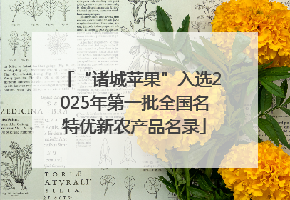 “诸城苹果”入选2025年第一批全国名特优新农产品名录