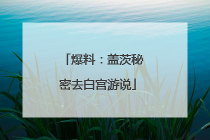 爆料：盖茨秘密去白宫游说
