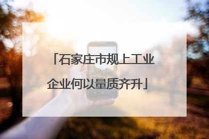 石家庄市规上工业企业何以量质齐升