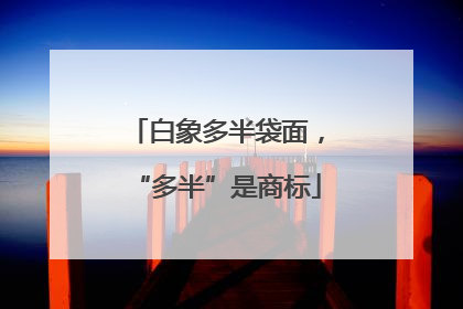 白象多半袋面，“多半”是商标