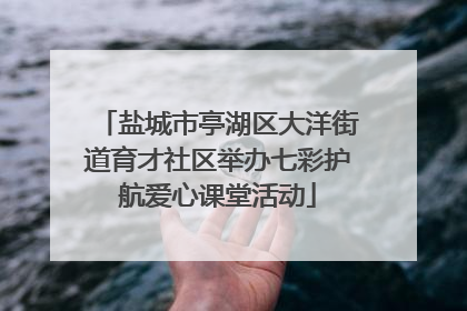 盐城市亭湖区大洋街道育才社区举办七彩护航爱心课堂活动