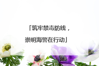 筑牢禁毒防线，崇明海警在行动