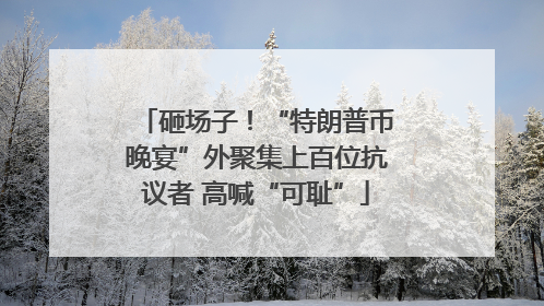 砸场子！“特朗普币晚宴”外聚集上百位抗议者 高喊“可耻”