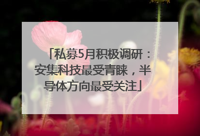 私募5月积极调研：安集科技最受青睐，半导体方向最受关注