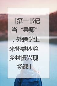 第一书记当“导师”，外籍学生来怀柔体验乡村振兴现场课