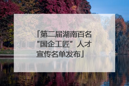 第二届湖南百名“国企工匠”人才宣传名单发布