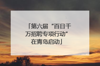 第六届“百日千万招聘专项行动”在青岛启动