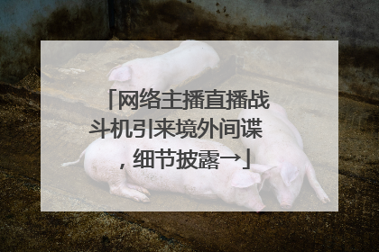 网络主播直播战斗机引来境外间谍，细节披露→