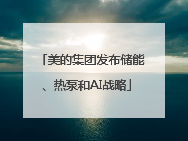 美的集团发布储能、热泵和AI战略