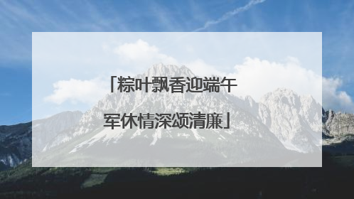 粽叶飘香迎端午 军休情深颂清廉