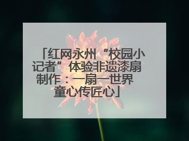 红网永州“校园小记者”体验非遗漆扇制作：一扇一世界 童心传匠心