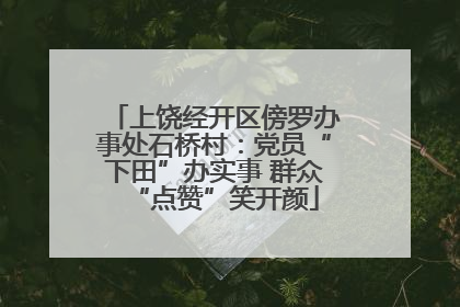 上饶经开区傍罗办事处石桥村：党员“下田”办实事 群众“点赞”笑开颜