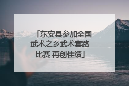 东安县参加全国武术之乡武术套路比赛 再创佳绩