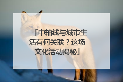 中轴线与城市生活有何关联？这场文化活动揭秘