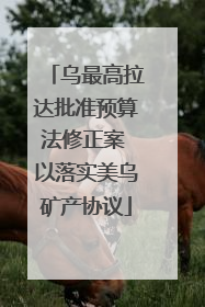 乌最高拉达批准预算法修正案 以落实美乌矿产协议