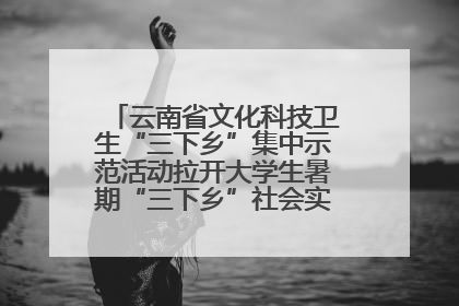 云南省文化科技卫生“三下乡”集中示范活动拉开大学生暑期“三下乡”社会实践活动序幕