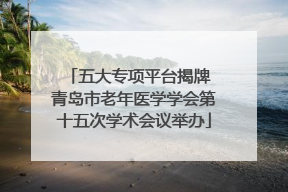 五大专项平台揭牌 青岛市老年医学学会第十五次学术会议举办