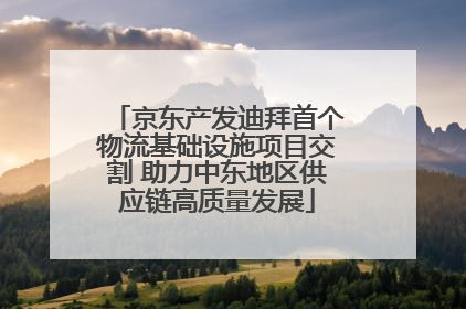京东产发迪拜首个物流基础设施项目交割 助力中东地区供应链高质量发展