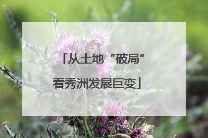 从土地“破局”看秀洲发展巨变