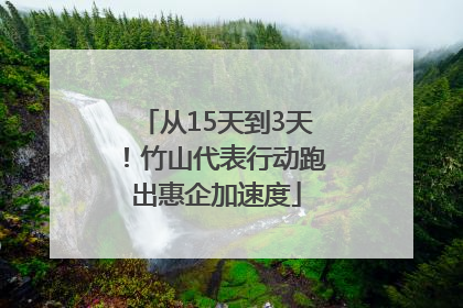 从15天到3天！竹山代表行动跑出惠企加速度