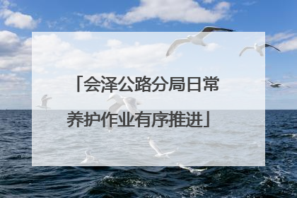 会泽公路分局日常养护作业有序推进