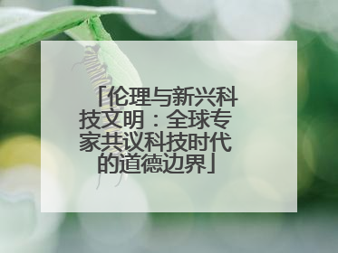 伦理与新兴科技文明：全球专家共议科技时代的道德边界