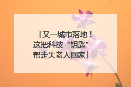 又一城市落地！这把科技“钥匙”帮走失老人回家