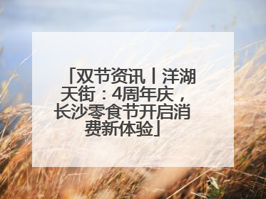 双节资讯丨洋湖天街：4周年庆，长沙零食节开启消费新体验