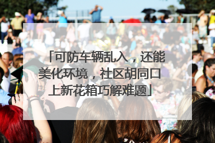 可防车辆乱入，还能美化环境，社区胡同口上新花箱巧解难题