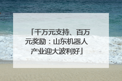 千万元支持、百万元奖励：山东机器人产业迎大波利好