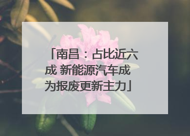 南昌：占比近六成 新能源汽车成为报废更新主力