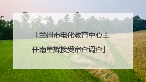 兰州市电化教育中心主任南星辉接受审查调查