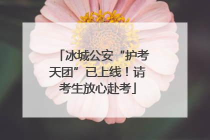 冰城公安“护考天团”已上线！请考生放心赴考