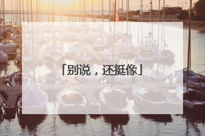 别说，还挺像