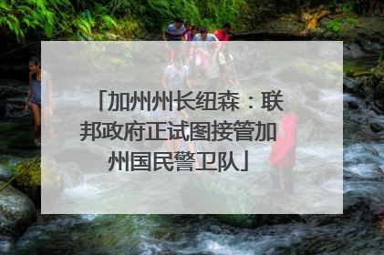 加州州长纽森：联邦政府正试图接管加州国民警卫队