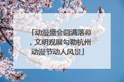 动漫盛会圆满落幕，文明观展勾勒杭州动漫节动人风景
