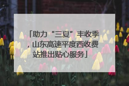 助力“三夏”丰收季，山东高速平度西收费站推出贴心服务