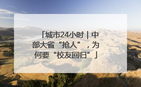 城市24小时｜中部大省“抢人”，为何要“校友回归”