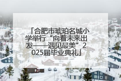合肥市琥珀名城小学举行“向着未来出发——遇见最美”2025届毕业典礼