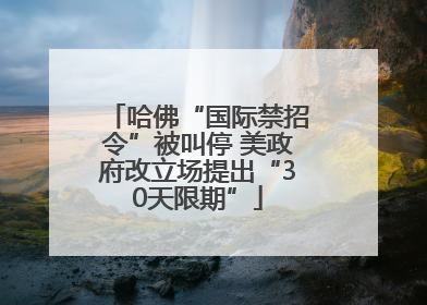 哈佛“国际禁招令”被叫停 美政府改立场提出“30天限期”