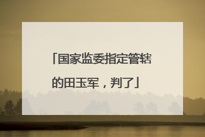 国家监委指定管辖的田玉军，判了