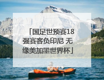 国足世预赛18强赛客负印尼 无缘美加墨世界杯