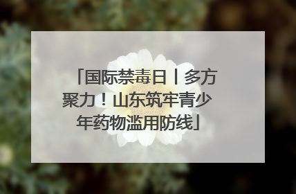 国际禁毒日丨多方聚力！山东筑牢青少年药物滥用防线